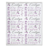 Livraison gratuite✈️ Couverture personnalisée pour bébé avec nom en forme de cœur